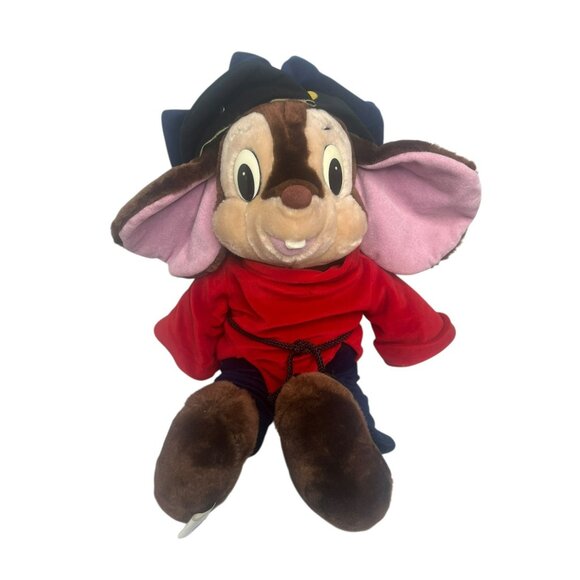 Vintage Fievel Mousekewitz Plush Stuffed Animal Red Blue Outfit 22 in 1986 - Picture 2 of 8